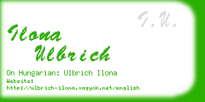 ilona ulbrich business card